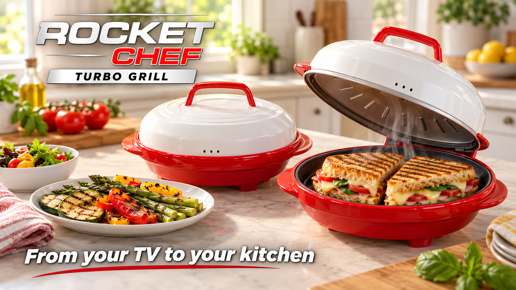 Simulated Rocket Chef Turbo Grill television advertisement